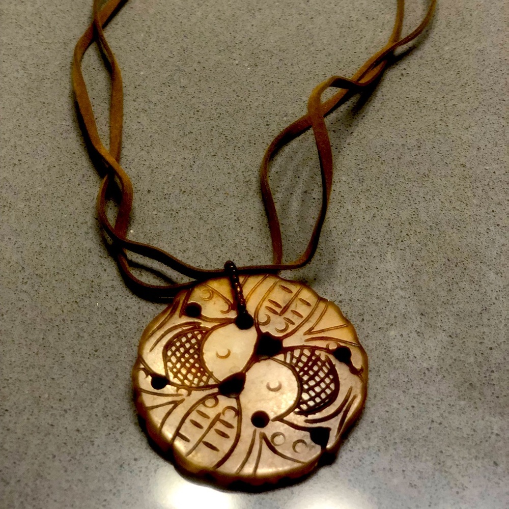 Necklace with Koi fish medallion